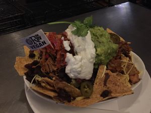 Vegan nachos at The Reverence Hotel in Footscray