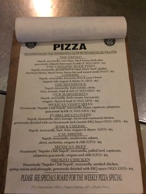 Menu page 4 at The Reverence Hotel in Footscray