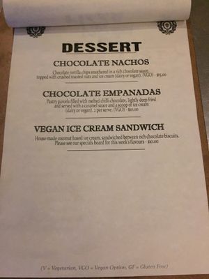 Menu page 5 at The Reverence Hotel in Footscray