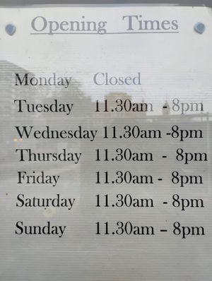 Still has the same hours sign as of 3rd June 2025 at ViB Bar in South East London