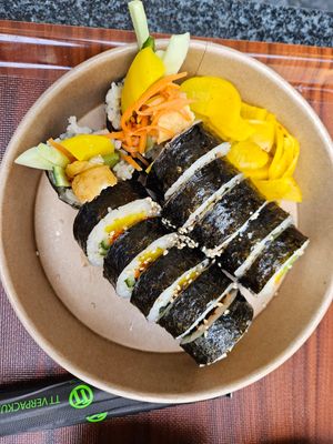 gimbab at Kimbu Korean Kimbap & Burger in Munich