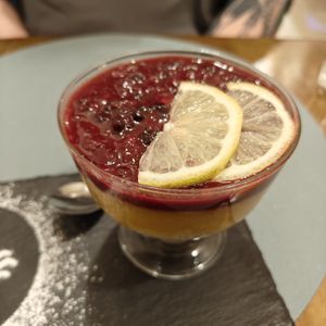 The cheesecake - very lemon-y and sweet but not bad! at Enjoy Your Meal in Marrakech