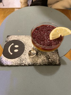 Vegan lemon cheesecake  at Enjoy Your Meal in Marrakech