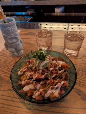 Injera nachos at Ras Plant Based - West Village  in New York City