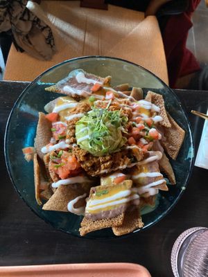 Injera nachos at Ras Plant Based - West Village  in New York City