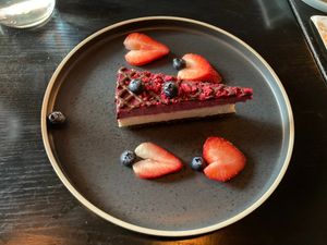 Berry pie at Ras Plant Based - West Village  in New York City