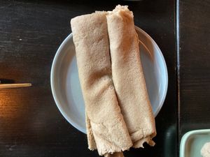 Injera (comes with a gluten free option) at Ras Plant Based - West Village  in New York City