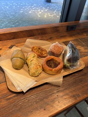 The big bread haul!  at Earth Bakery in Yokohama