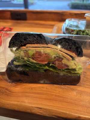 Bagel sandwich  at Earth Bakery in Yokohama