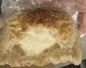 The soy cream in the soy cream bread was absolute perfection.   Not overly sweet.  Just perfect    at Earth Bakery in Yokohama