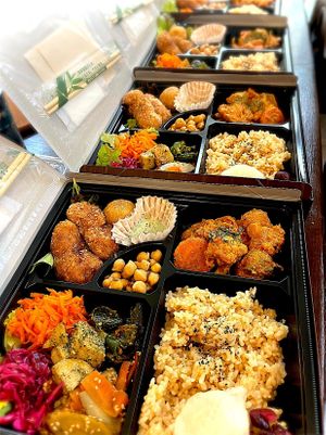 Vegan bento boxes at LOTUS CAFE TOKYO in Tokyo