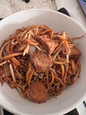 Vegan chow mein at Happy Valley in Rochester