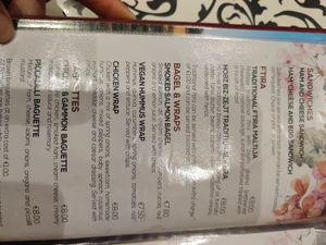 Vegan hummus wrap at Fontanella Tea Garden in Mdina