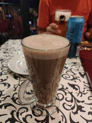 Chai latte at Fontanella Tea Garden in Mdina