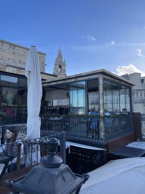 View from the terrace   at Fontanella Tea Garden in Mdina