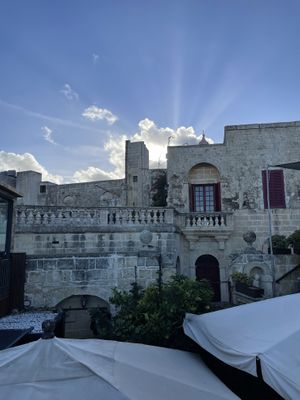 View from the terrace   at Fontanella Tea Garden in Mdina