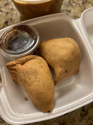 Veg somosas  at Mantra Indian Grill in Germantown