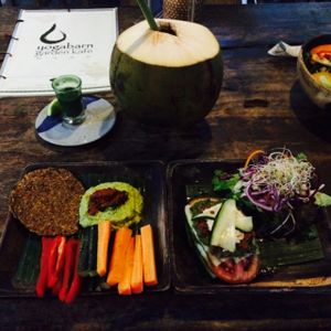 entree at The Garden Kafe at The Yoga Barn in Ubud