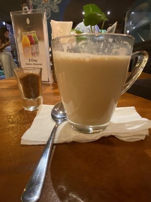 I love a good chai latte!  at The Garden Kafe at The Yoga Barn in Ubud