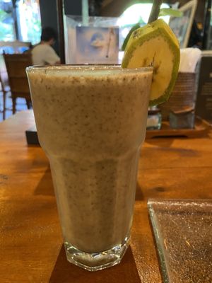 Cacao and Maca smoothie   at The Garden Kafe at The Yoga Barn in Ubud