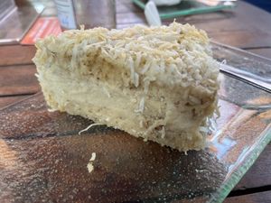 Coco cake   at The Garden Kafe at The Yoga Barn in Ubud