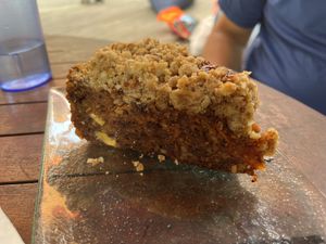 Walnut cake   at The Garden Kafe at The Yoga Barn in Ubud