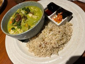 Greens curry   at The Garden Kafe at The Yoga Barn in Ubud