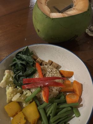   at The Garden Kafe at The Yoga Barn in Ubud