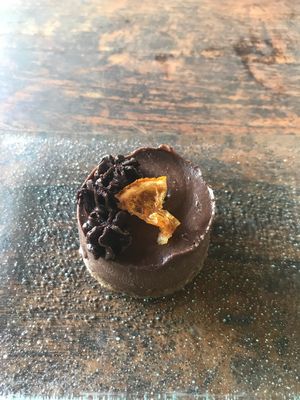 Raw Vegan Chocolate Orange Tart - delicious  at The Garden Kafe at The Yoga Barn in Ubud