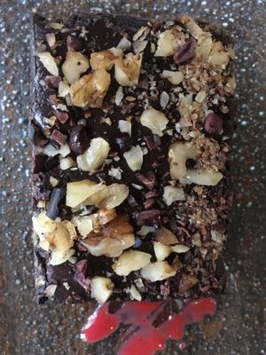 Chocolate nut cake at The Garden Kafe at The Yoga Barn in Ubud