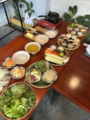 Workshop with Vang  at Rau Ơi Eatery in Hoi An