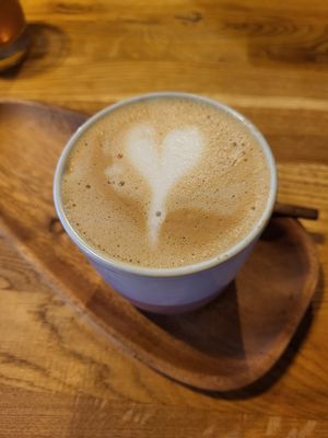 Cappuccino at VegÁno in Liptovsky Hradok