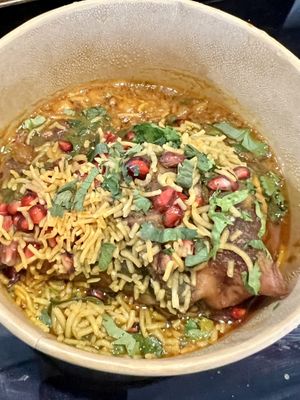 Samosa chaat   at Namaste Inbhir Nis  in Inverness