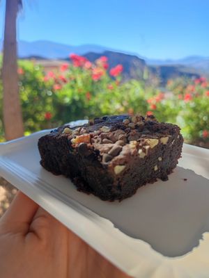 Brownie vegano at Nur Bakery in Orgiva