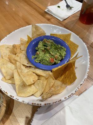 Guac with great chips (some looked like they were made in house)  at Crafted The Art of the Taco in Greensboro