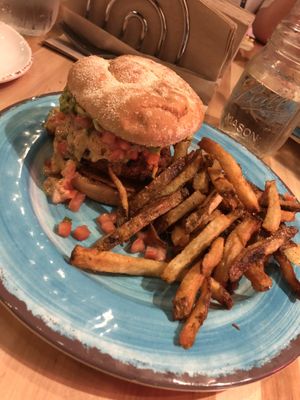 The vegan burger!  at Crafted The Art of the Taco in Greensboro
