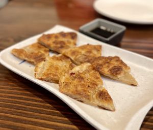 Scallion pancakes  at Shanghai Villa in New York City