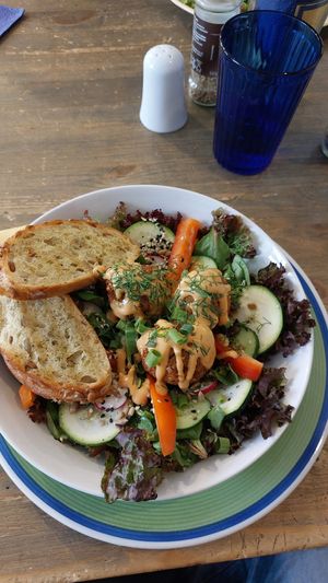 Falafel salad at Vieta in Vilnius