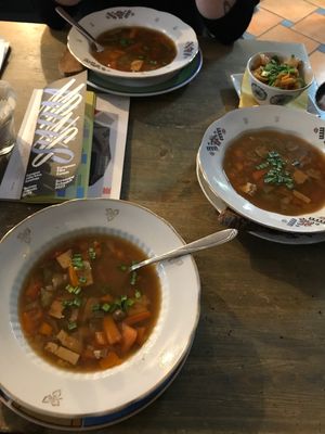 soup of the day - miso  at Vieta in Vilnius