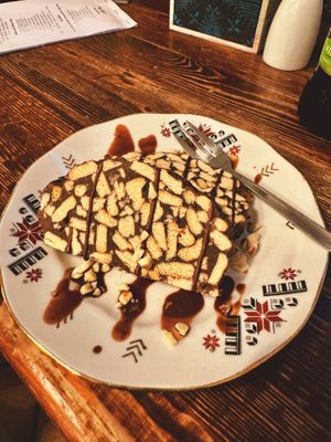  traditional chocolate biscuits cake at Vieta in Vilnius