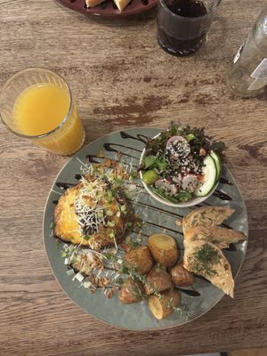 Stuffefd mushroom with potatos #Veganuary at Vieta in Vilnius