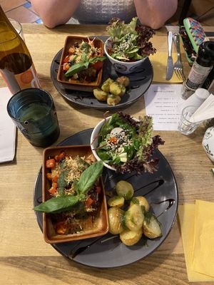 Baked tofu  at Vieta in Vilnius