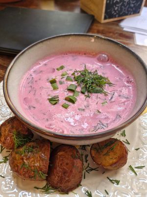 Beetroot Soup at Vieta in Vilnius