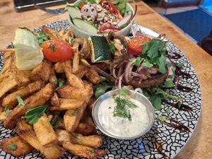 September 2025 - 'Beyond Meat' Steak (burger) at Vieta in Vilnius