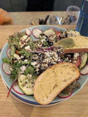 Greek salad at Vieta in Vilnius