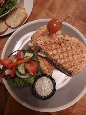 Tofu panini at Vieta in Vilnius