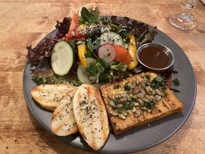 Tofu steak at Vieta in Vilnius