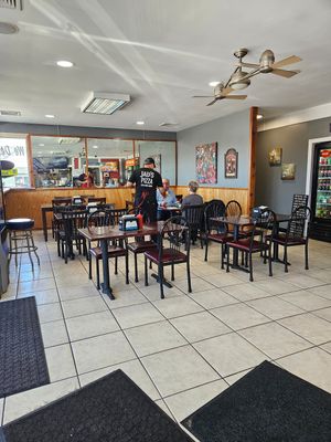 Inside seating at Jad's Pizza in Downingtown
