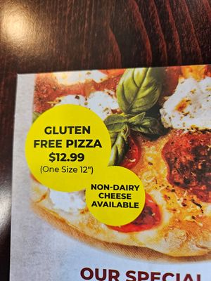 Menu information at Jad's Pizza in Downingtown