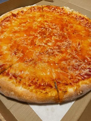 Vegan cheese pizza with regular crust!  at Jad's Pizza in Downingtown
